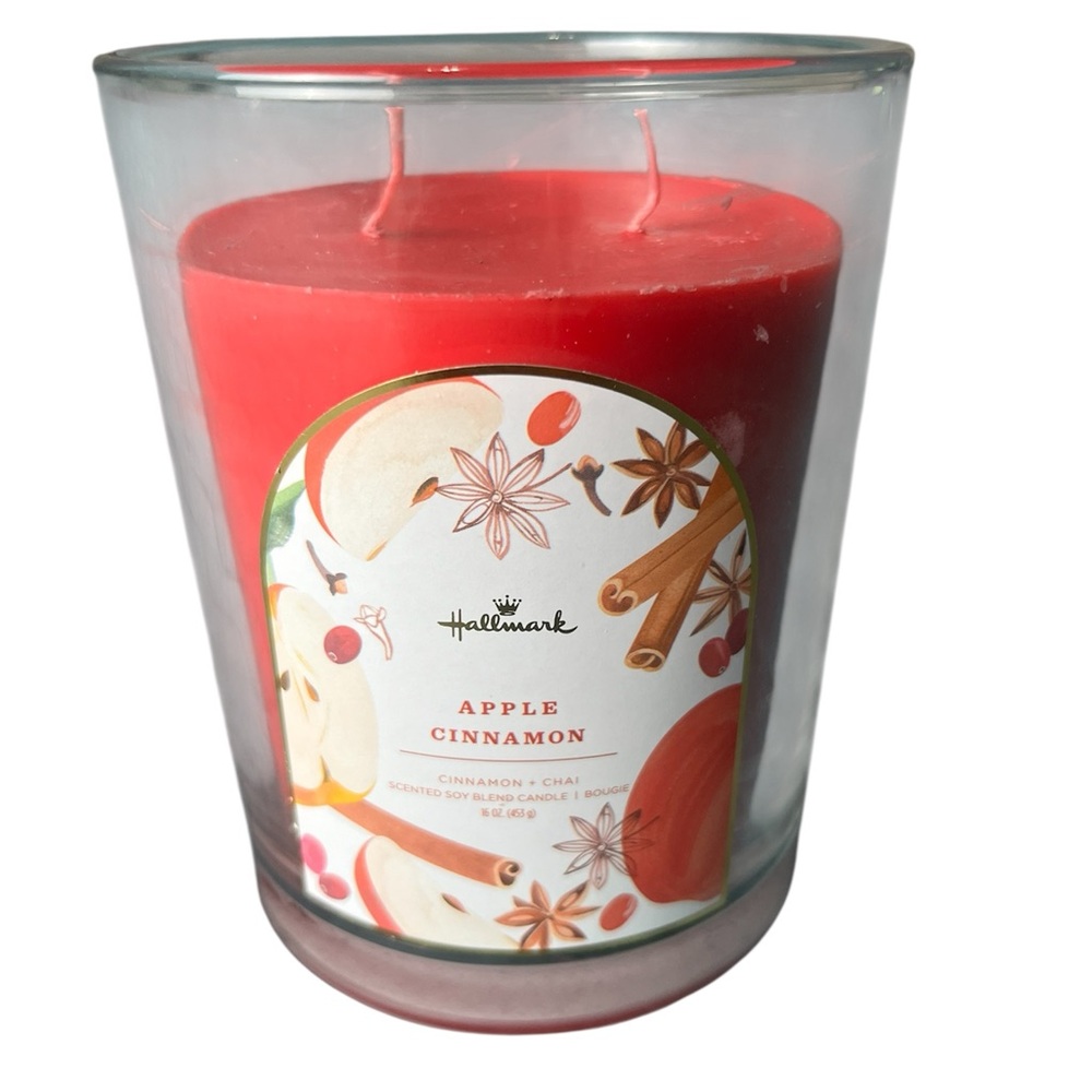 Hallmark Apple Cinnamon Scented 3- Wick Candle